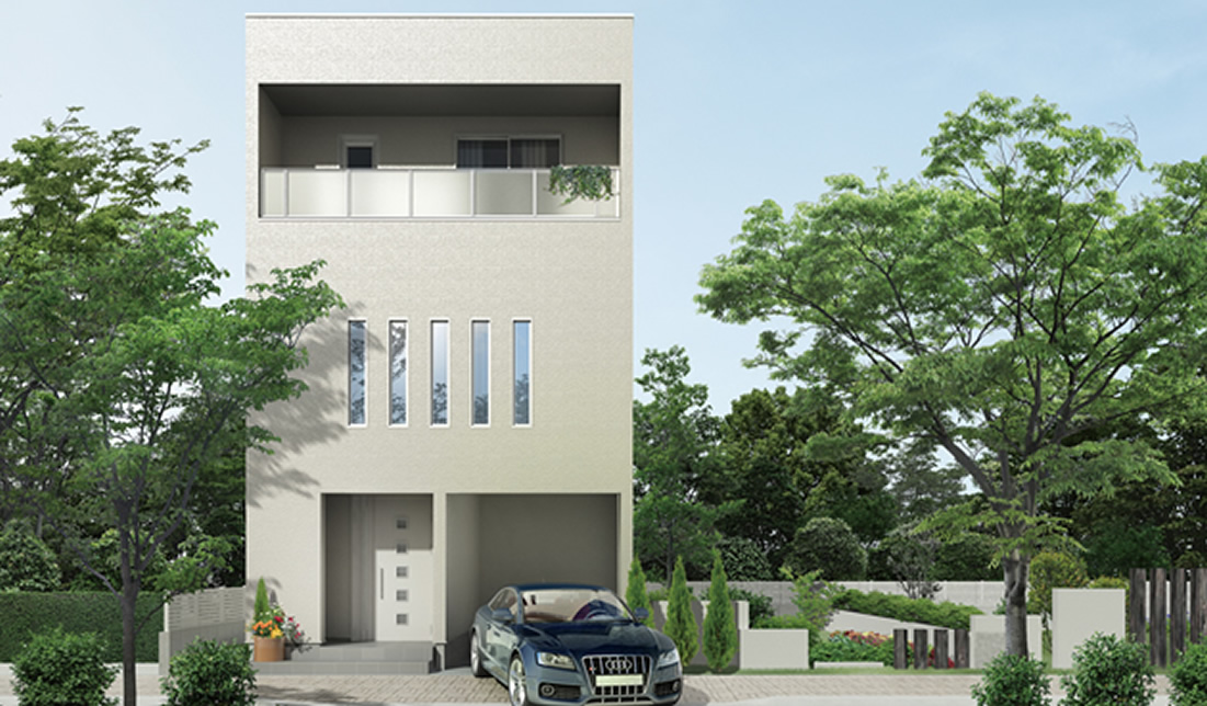 屋上のある家（青空リビング）